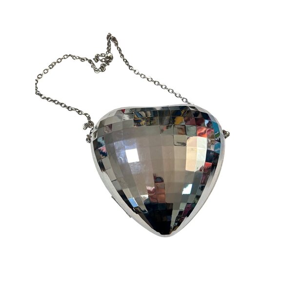 kate spade Handbags - Kate Spade Target Collab Silver Disco Ball Heart Crossbody Bag Purse Party